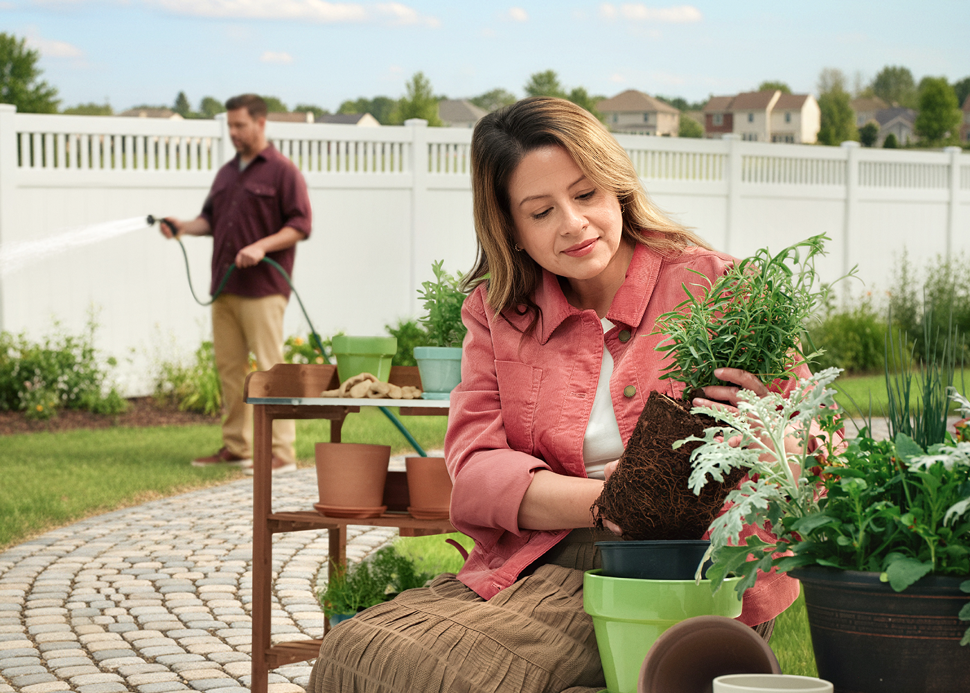 woman gardening photo